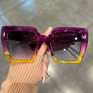 Purple and Yellow Gradient Sunglasses
